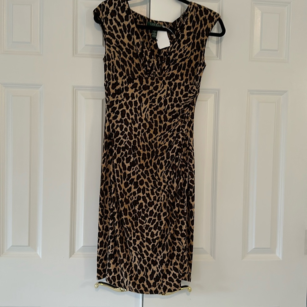 NWT Lauren Ralph Lauren Size 2 Lepoard Dress